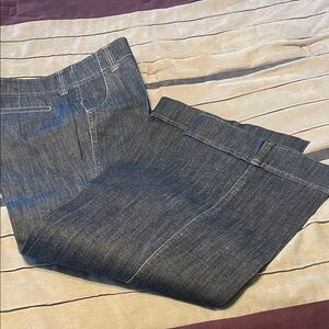 Stylish Gray Denim Pants, Size 14